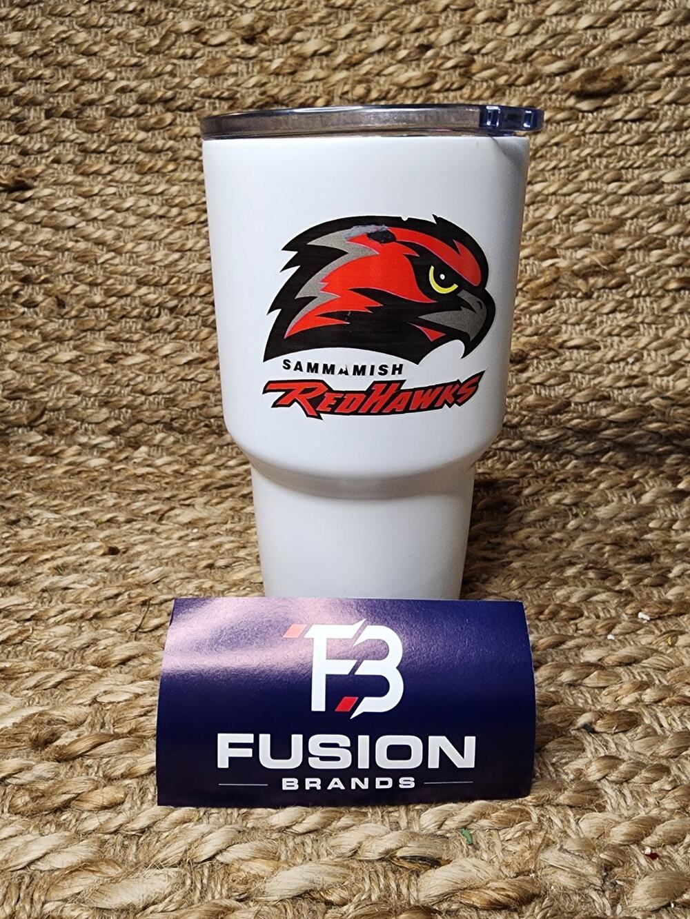 NEW! Fusion Sammamish Redhawks High School 20 oz White Tumbler